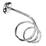 Soporte para secador de pelo en espiral 1 Soporte de pared cromado en espiral innovador para secador