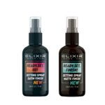 Fijador del maquillaje en spray Elixir, satinado o mate, 75 ml. 1 Spray fijador innovador Elixir READY.SET Satin y Matte