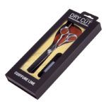Juego exclusivo de tijeras profesionales para peluquería con acabado cromado