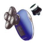 Afeitadora eléctrica exclusiva con cabezales rotativos y cabezal limpiador facial
