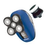 Afeitadora eléctrica exclusiva con cabezales rotativos y cabezal limpiador facial
