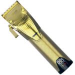 Cortapelos exclusivo dorado de acabado premium para barbería profesional