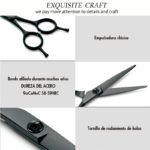 Tijeras de peluquería exclusivas en negro con diseño profesional