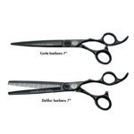 Set exclusivo de tijeras de barbero 7 pulgadas – corte y defilar