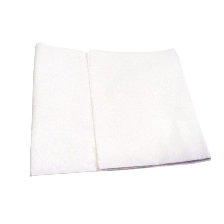 Paño blanco doblado en dos piezas rectangulares sobre fondo blanco que muestra textura suave y aspecto de alta calidad.